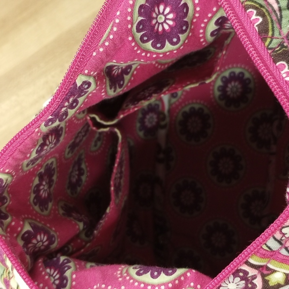 VERA BRADLEY Large Fabric Shoulder/Handbag Zip Top Close EUC - Picture 6 of 11